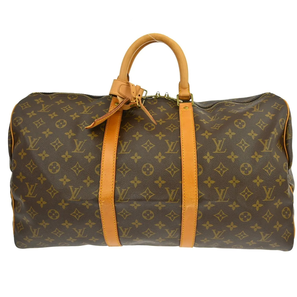 Louis Vuitton Keepall Bag Monogram Canvas Brown Canvas Travel Bag Bag (Pre-Owned)