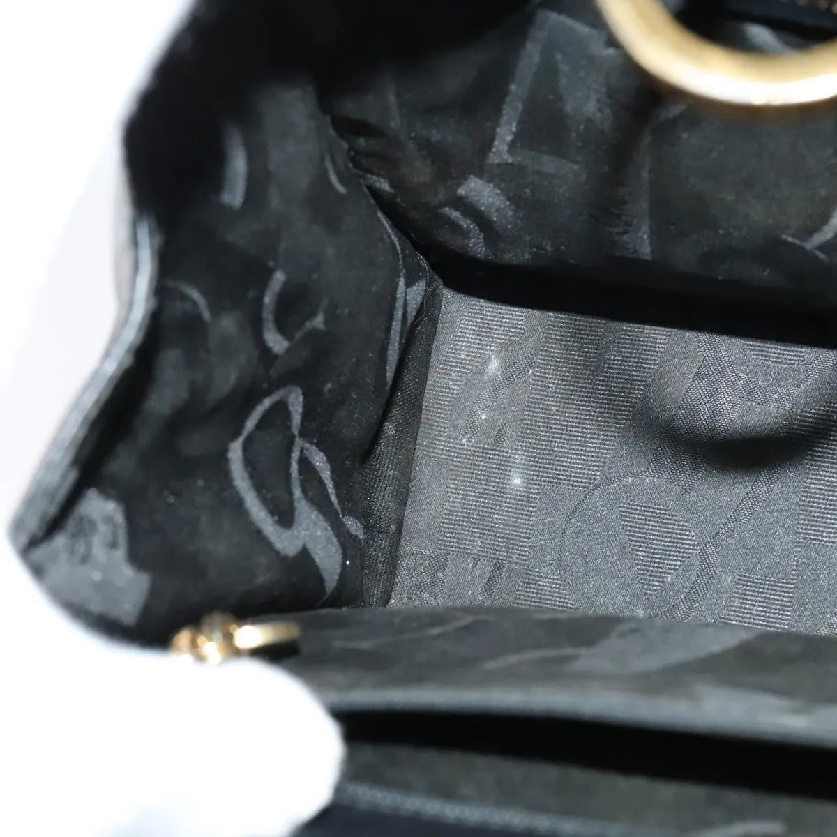 Salvatore Ferragamo Vintage Gancini Chain Leather Black Leather Shoulder Bag Bag (Pre-Owned)