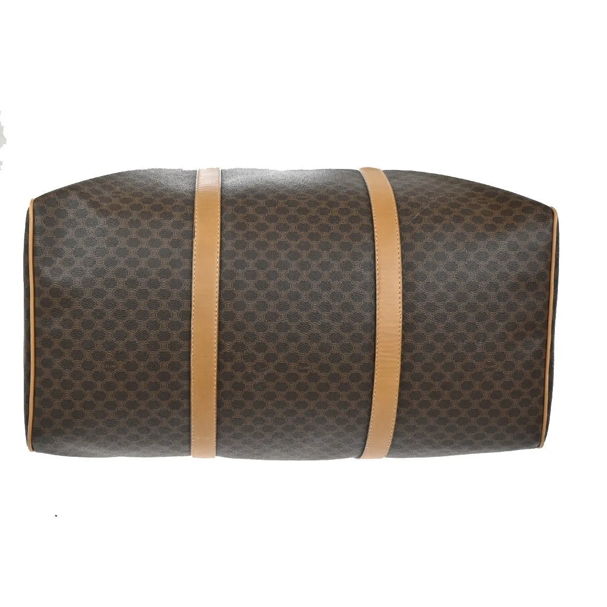 Celine Vintage Duffle Macadam Coated Canvas Brown Pvc Travel Bag Bag (Pre-Owned)