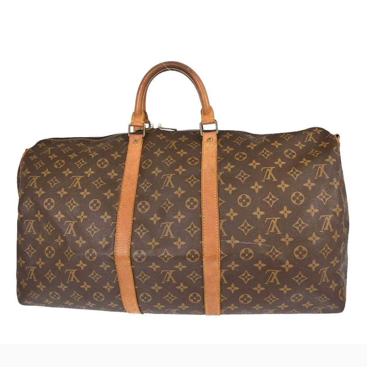 Louis Vuitton Keepall Bandouliere Monogram Canvas Brown Canvas Travel Bag Bag (Pre-Owned)