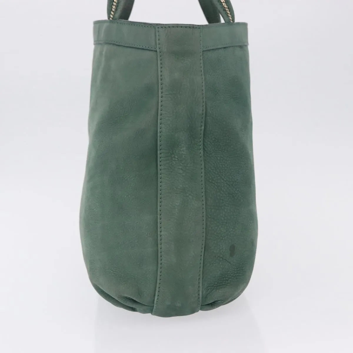 Fendi Vintage Tote Leather Green Leather Shoulder Bag Bag (Pre-Owned)