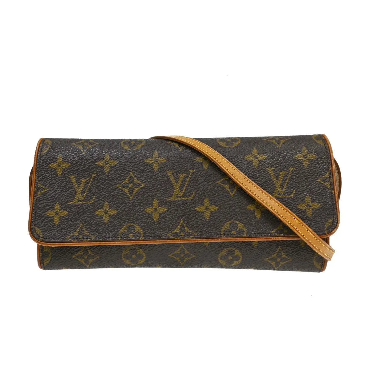 Louis Vuitton Twin Monogram Canvas Brown Canvas Clutche & Pouche Bag (Pre-Owned)