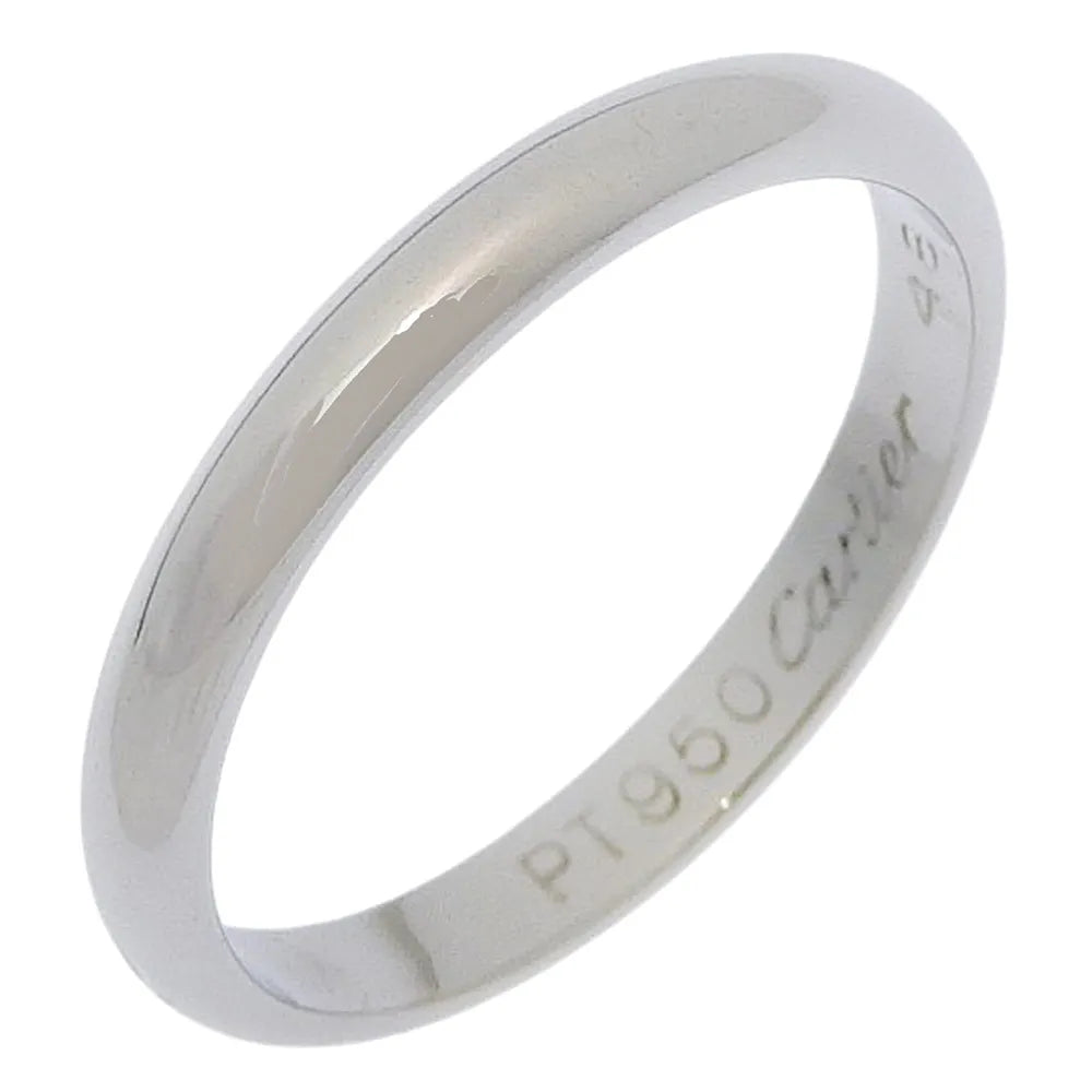 Cartier 1895 Wedding Band Platinum Silver Platinum Ring Jewelry (Pre-Owned)