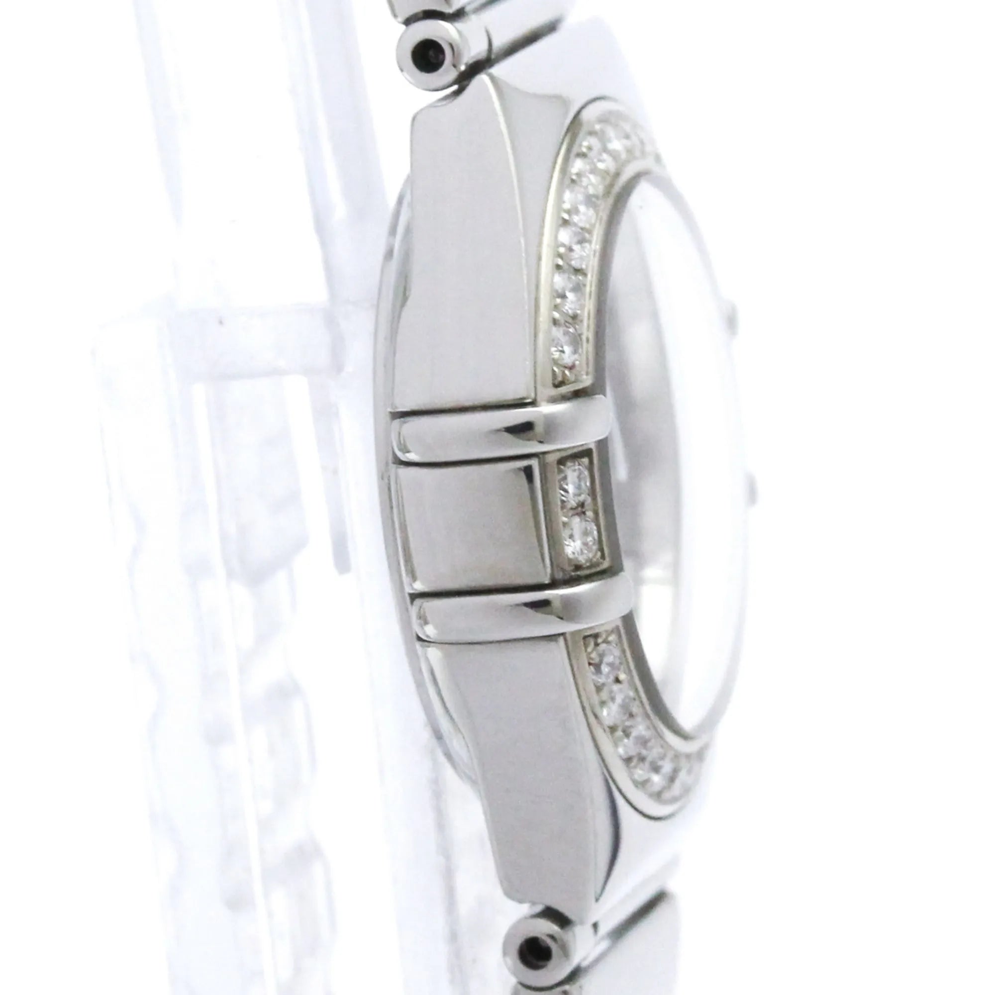 Omega Constellation Quartz Stainless Steel With Diamond Bezel Watch (Pre-Owned)