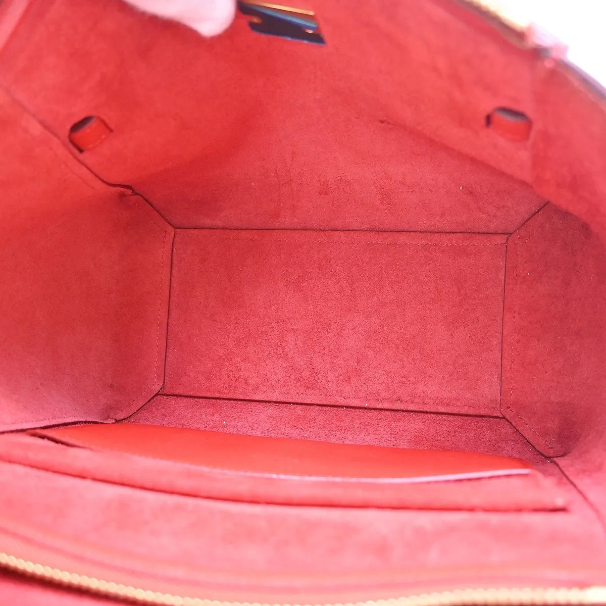 Celine Belt Calfskin Red Leather Handbag (Pre-Owned)