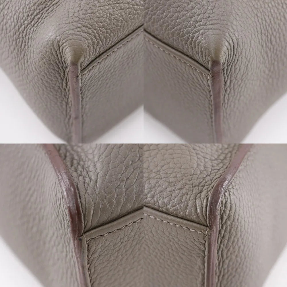 Hermes Alfred Messenger Bag Clemence Gray Leather Shoulder Bag Bag (Pre-Owned)
