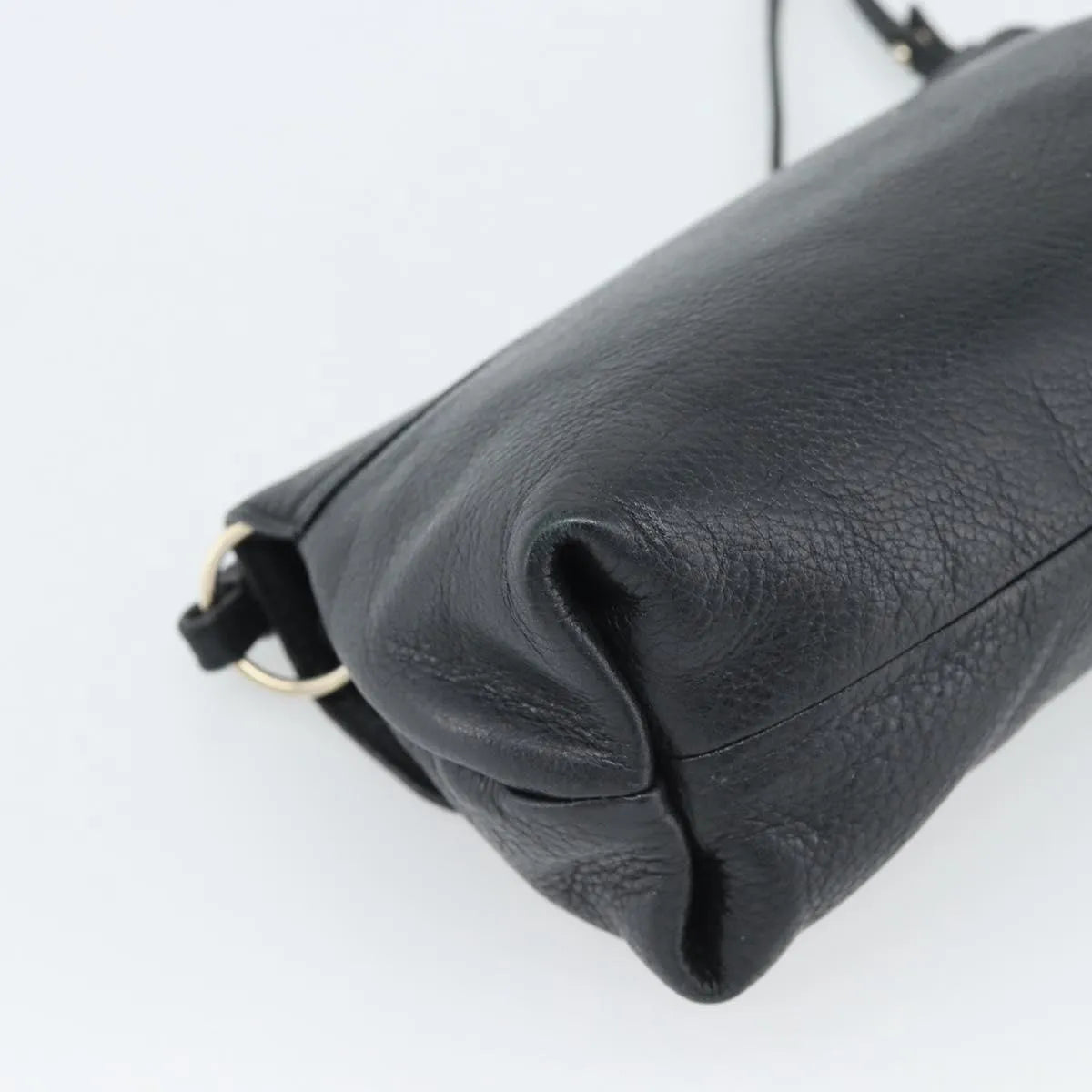 Chloe Lily Leather Black Leather Shoulder Bag Bag (Pre-Owned)