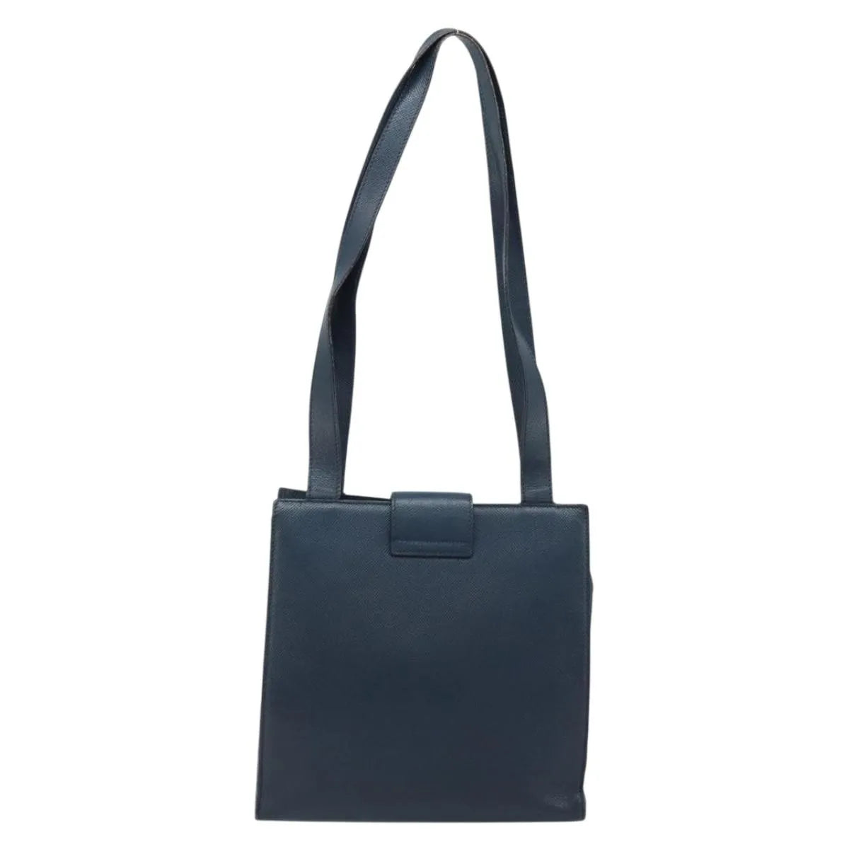 Celine Vintage Leather Navy Leather Shoulder Bag Bag (Pre-Owned)