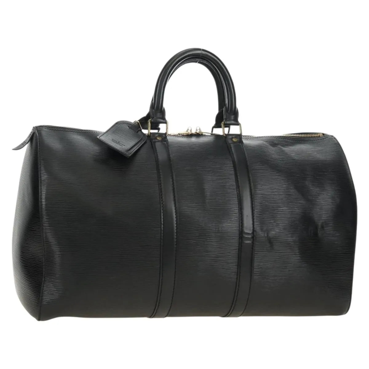 Louis Vuitton Keepall Epi Leather Black Leather Travel Bag Bag (Pre-Owned)