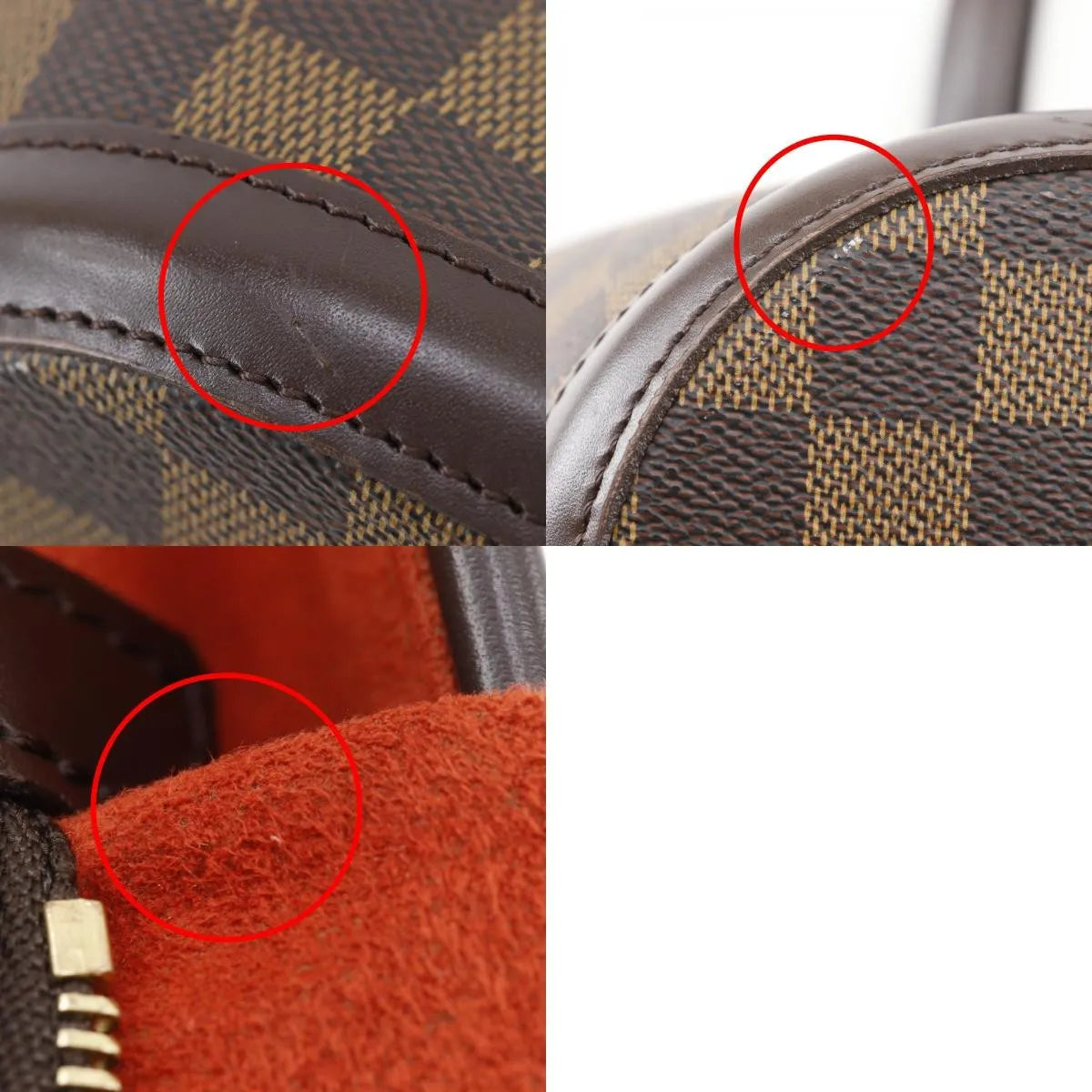 Louis Vuitton Manosque Damier Ebene Brown Canvas Tote Bag Bag (Pre-Owned)