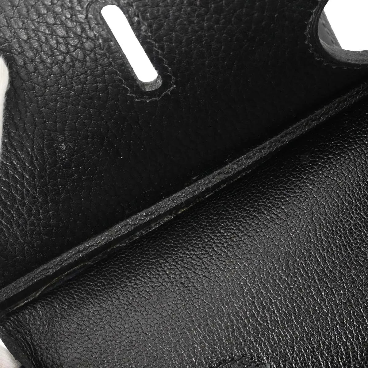 Hermes Birkin Handbag Black Ardennes With Gold Hardware Black Leather Handbag (Pre-Owned)