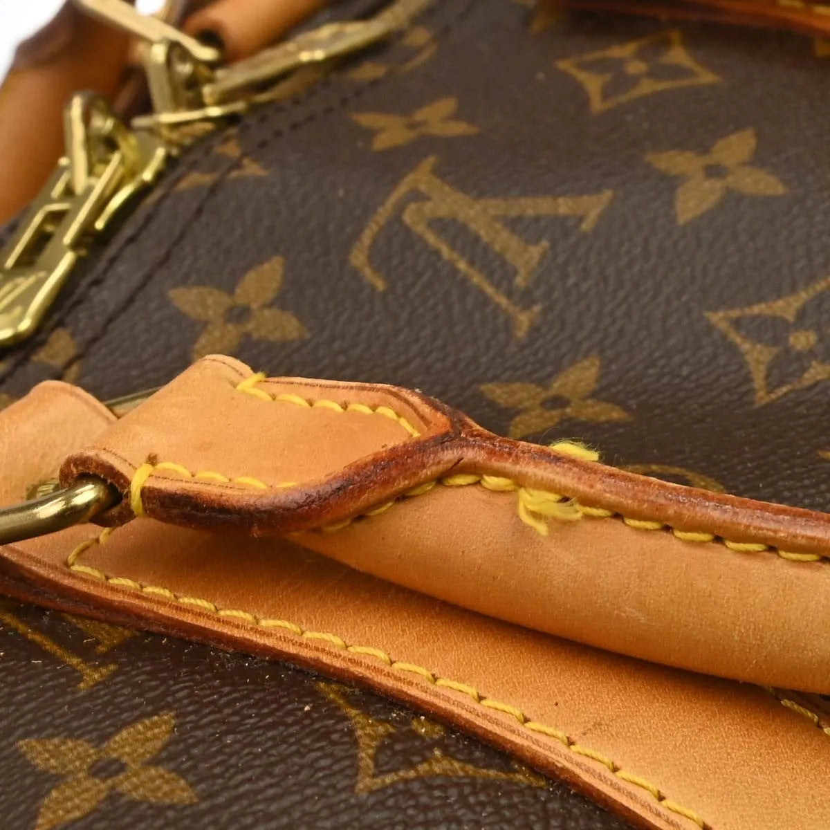 Louis Vuitton Keepall Bandouliere Bag Monogram Canvas Brown Canvas Travel Bag Bag (Pre-Owned)
