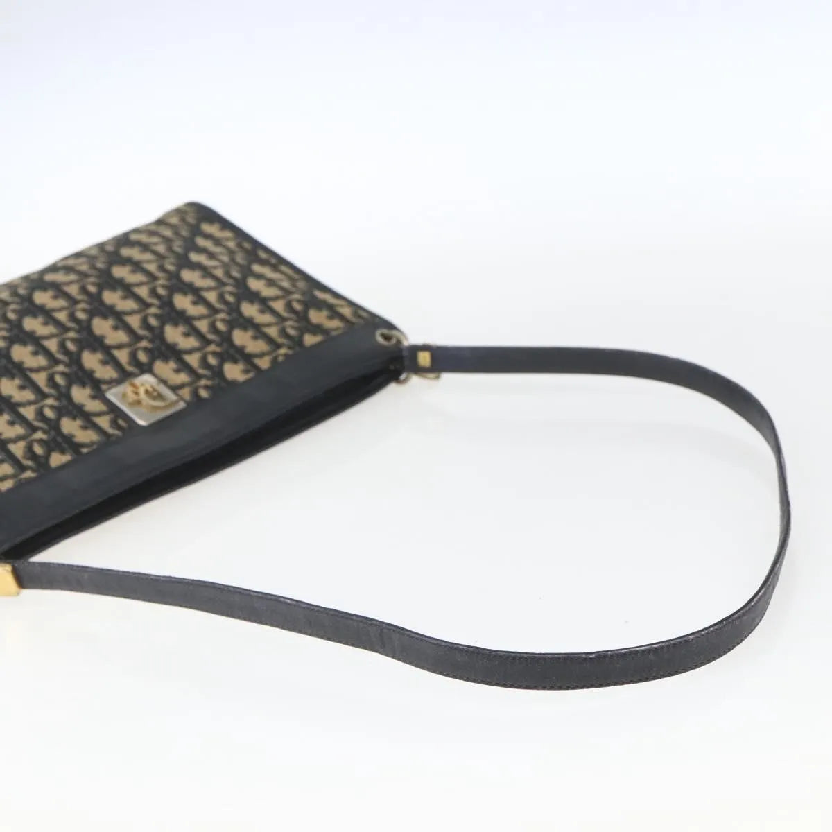 Christian Dior Vintage Trotter Canvas Navy Canvas Shoulder Bag Bag (Pre-Owned)