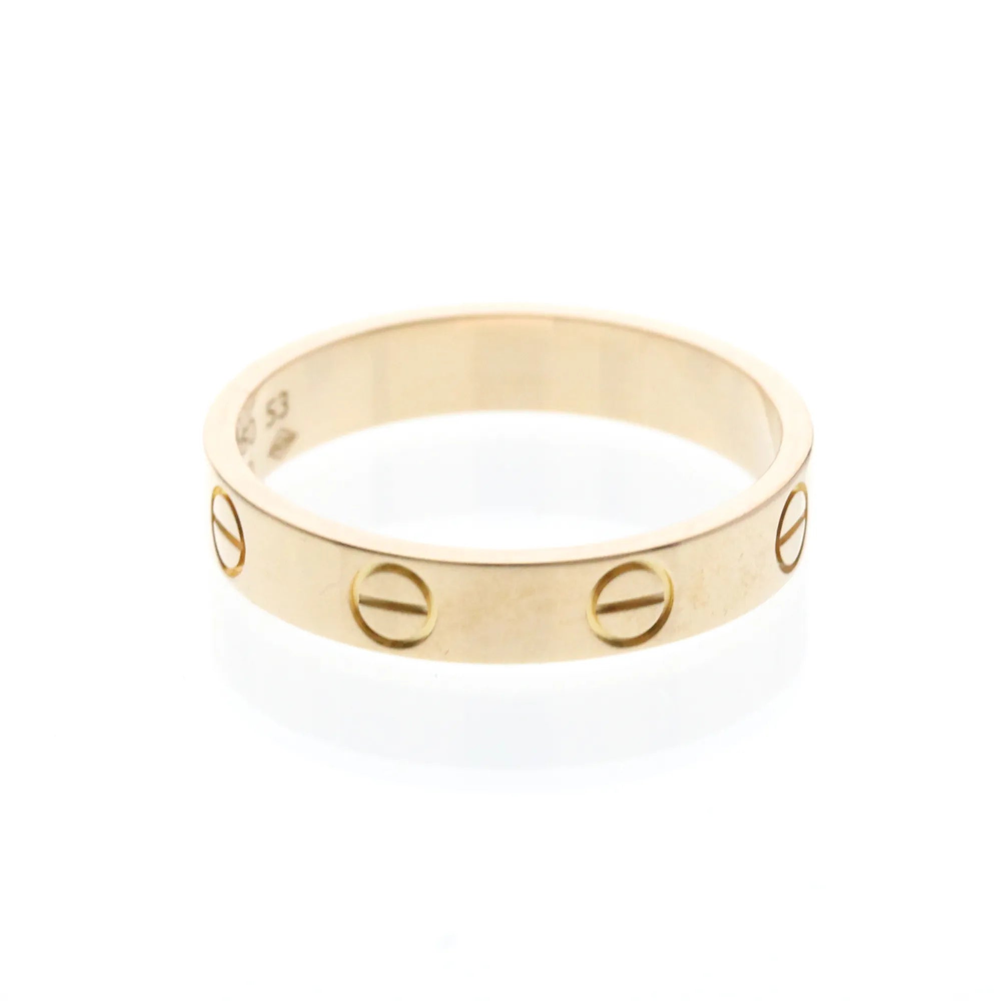 Cartier Love Wedding Band 18K Rose Gold Gold Pink_Gold Ring Jewelry (Pre-Owned)