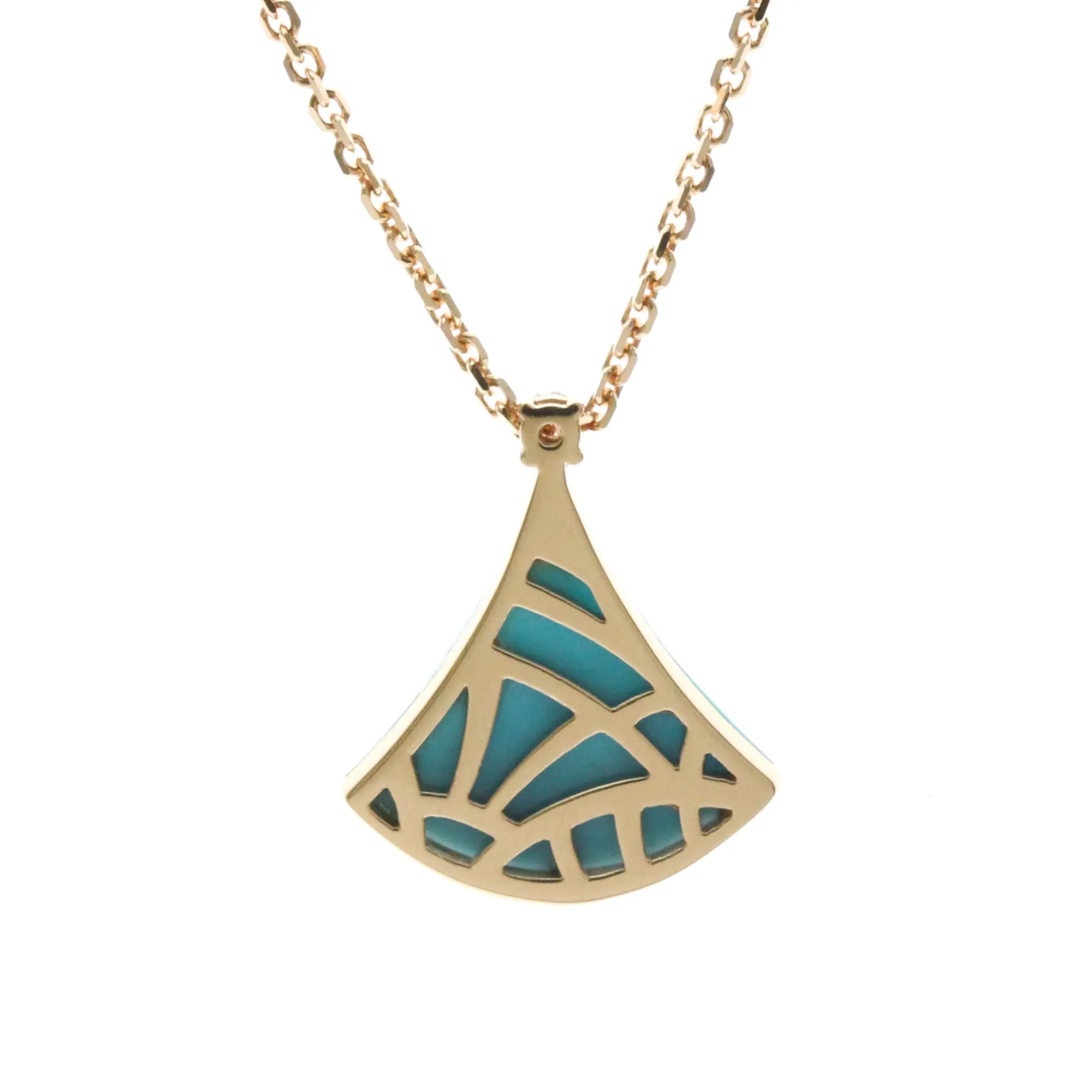 Bvlgari Divas' Dream Pendant 18K Rose Gold With Coral And Diamond Gold Pink_Gold Necklace Jewelry (Pre-Owned)