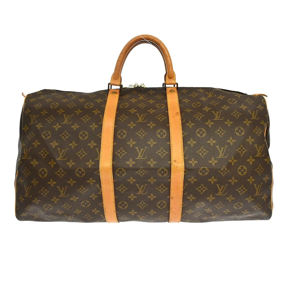 Louis Vuitton Keepall Bag Monogram Canvas Brown Canvas Travel Bag Bag (Pre-Owned)