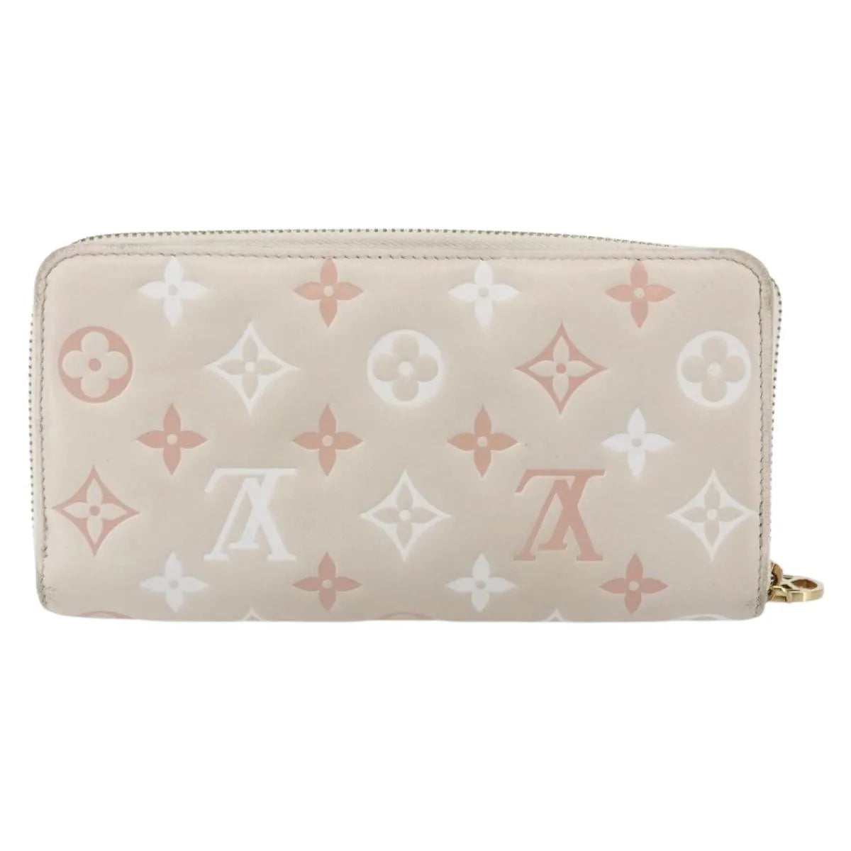 Louis Vuitton Coussin Zippy Monogram Embossed Lambskin Pink Canvas Wallets Accessory (Pre-Owned)