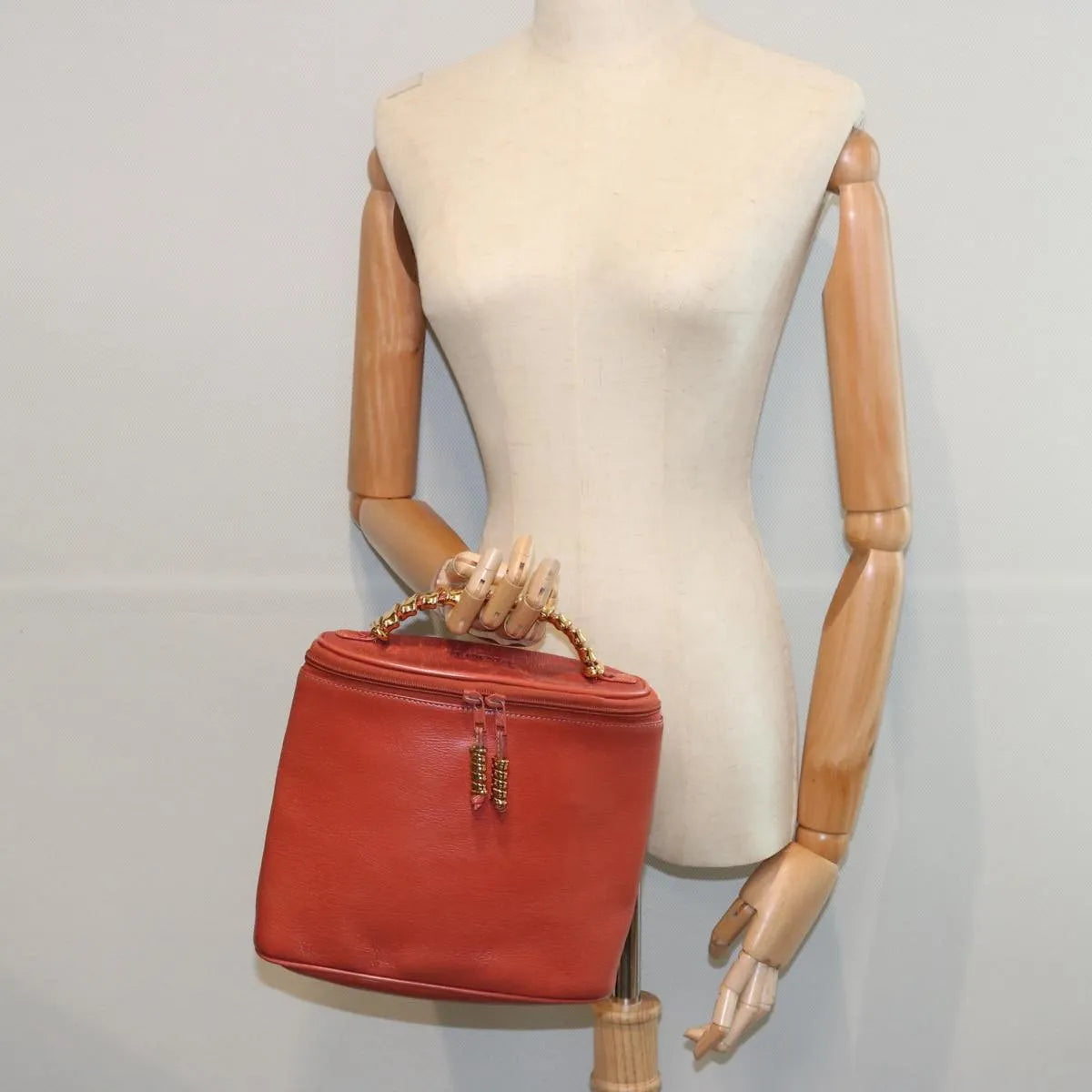 Loewe Vintage Velazquez Top Handle Leather Orange Leather Handbag (Pre-Owned)