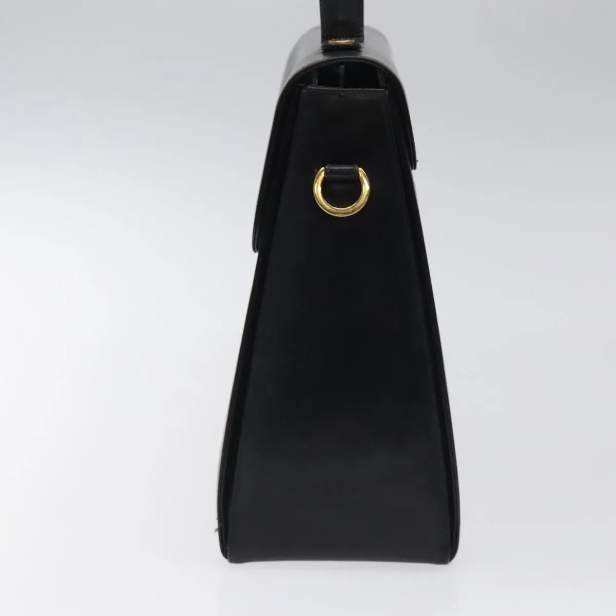 Salvatore Ferragamo Convertible Top Handle Leather Black Leather Handbag (Pre-Owned)
