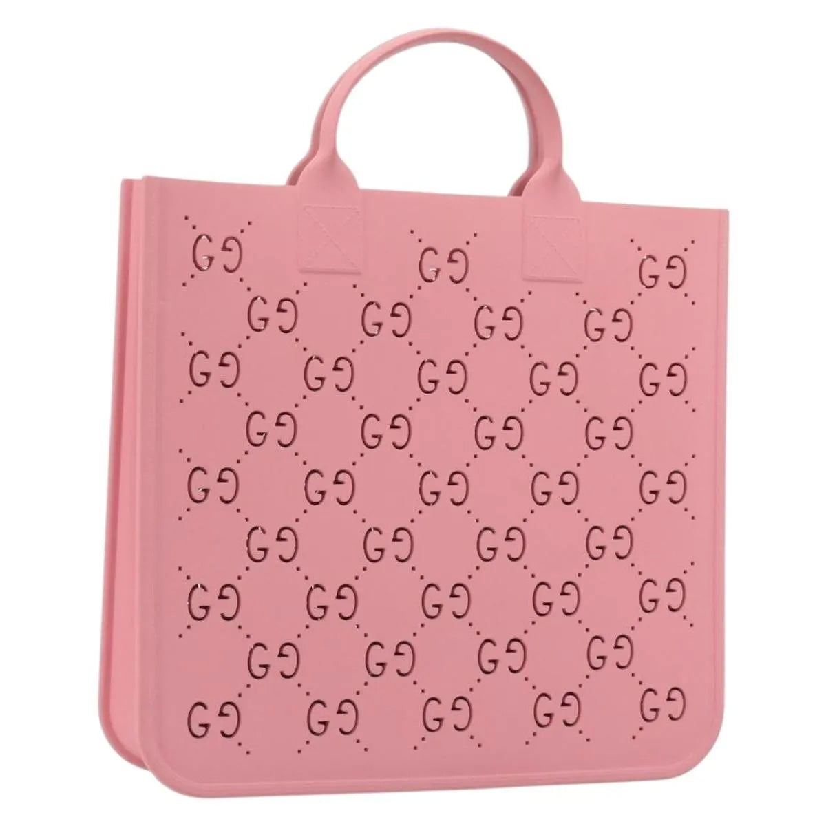 Gucci Children's Tote Printed Gg Coated Canvas Pink Rubber Tote Bag Bag (Pre-Owned)