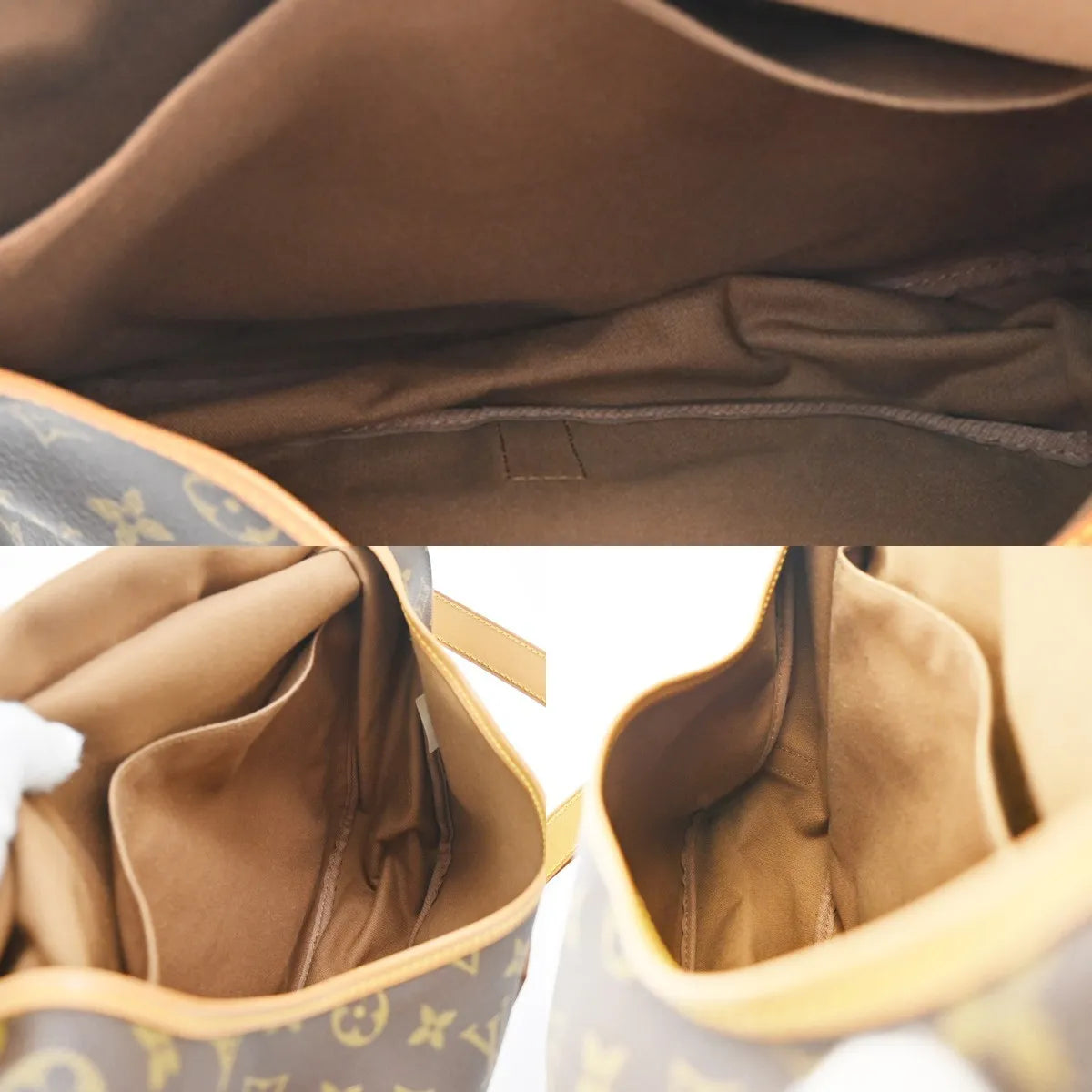 Louis Vuitton Saumur Monogram Canvas Brown Canvas Shoulder Bag Bag (Pre-Owned)