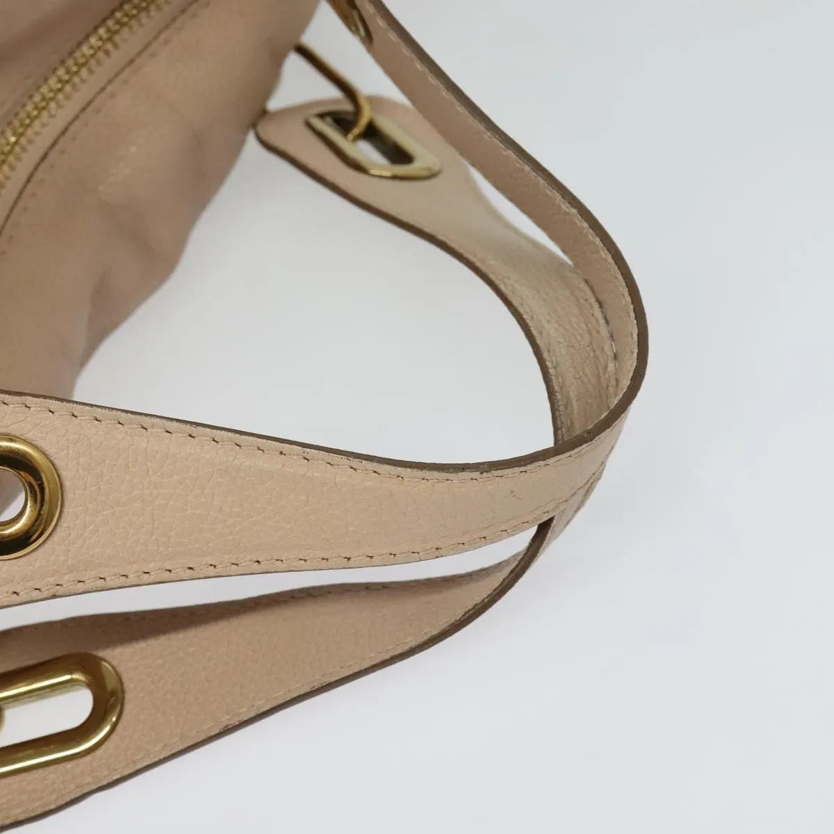 Chloe Paraty Quilted Leather Beige Leather Handbag (Pre-Owned)
