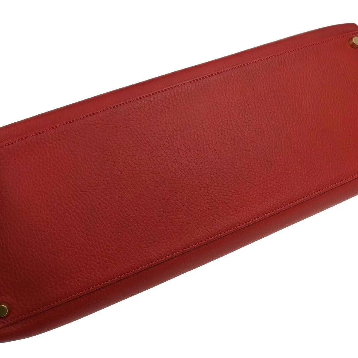 Hermes Kelly Retourne Ardennes Leather Red Leather Handbag (Pre-Owned)