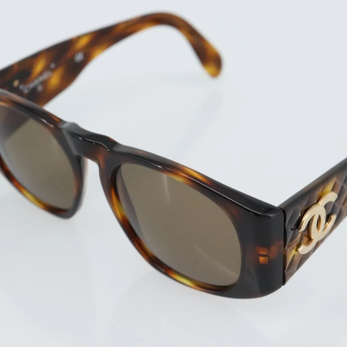 Chanel Cc Logo Matelasse Sunglasses Eye Wear Plastic Brown Plastic Sunglasse Accessory (Pre-Owned)