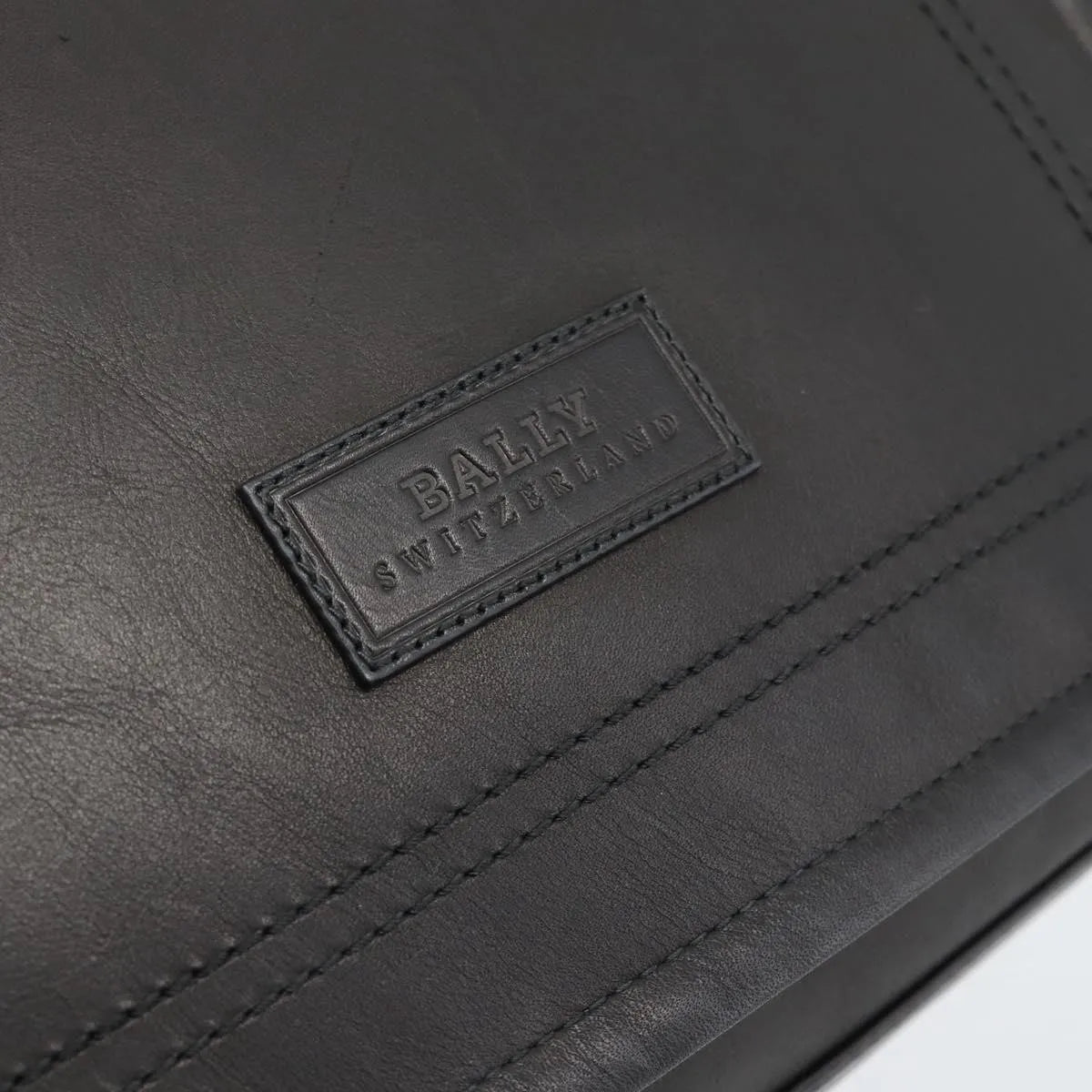 Bally Vintage Leather Black Leather Shoulder Bag Bag (Pre-Owned)