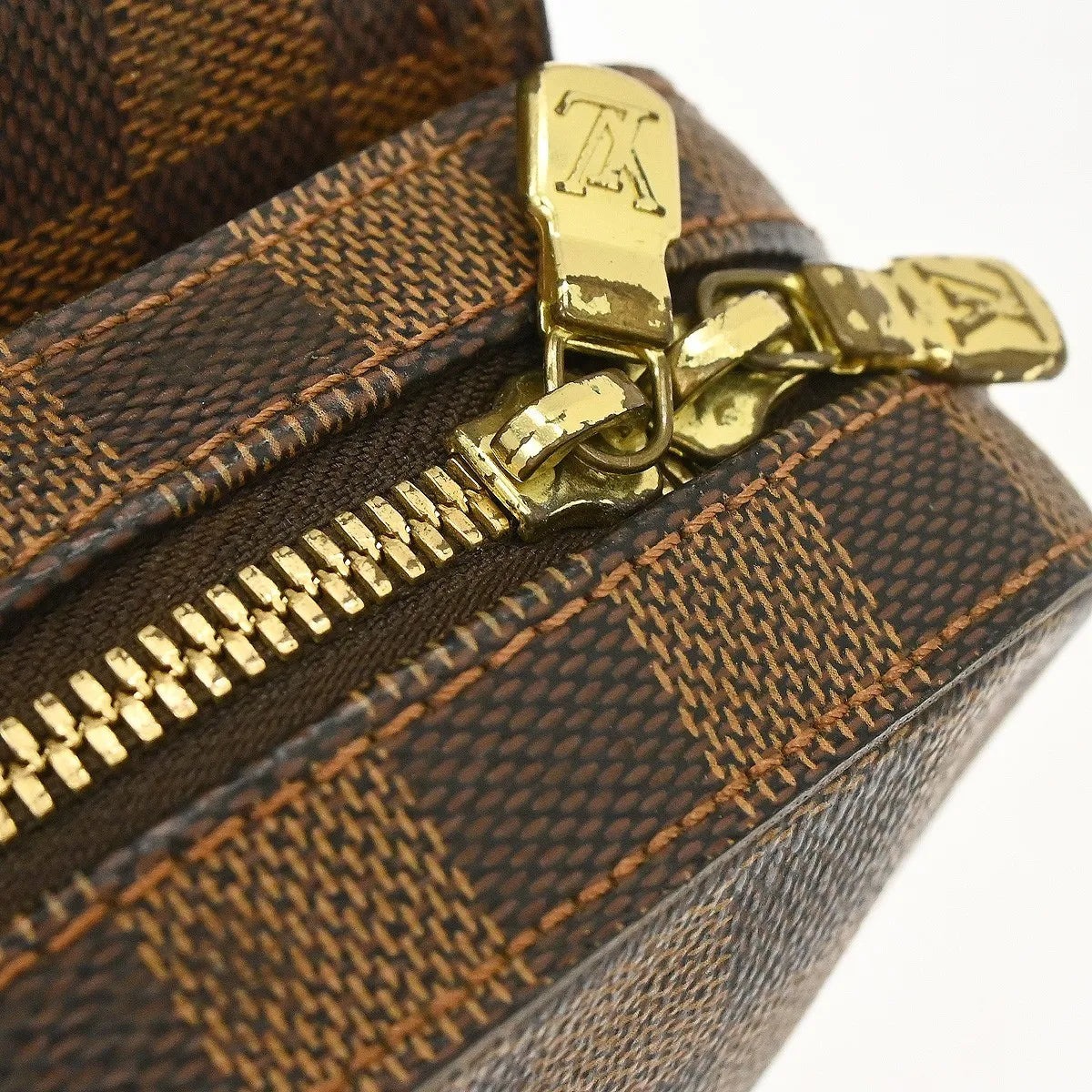 Louis Vuitton Geronimos Waist Damier Brown Canvas Shoulder Bag Bag (Pre-Owned)