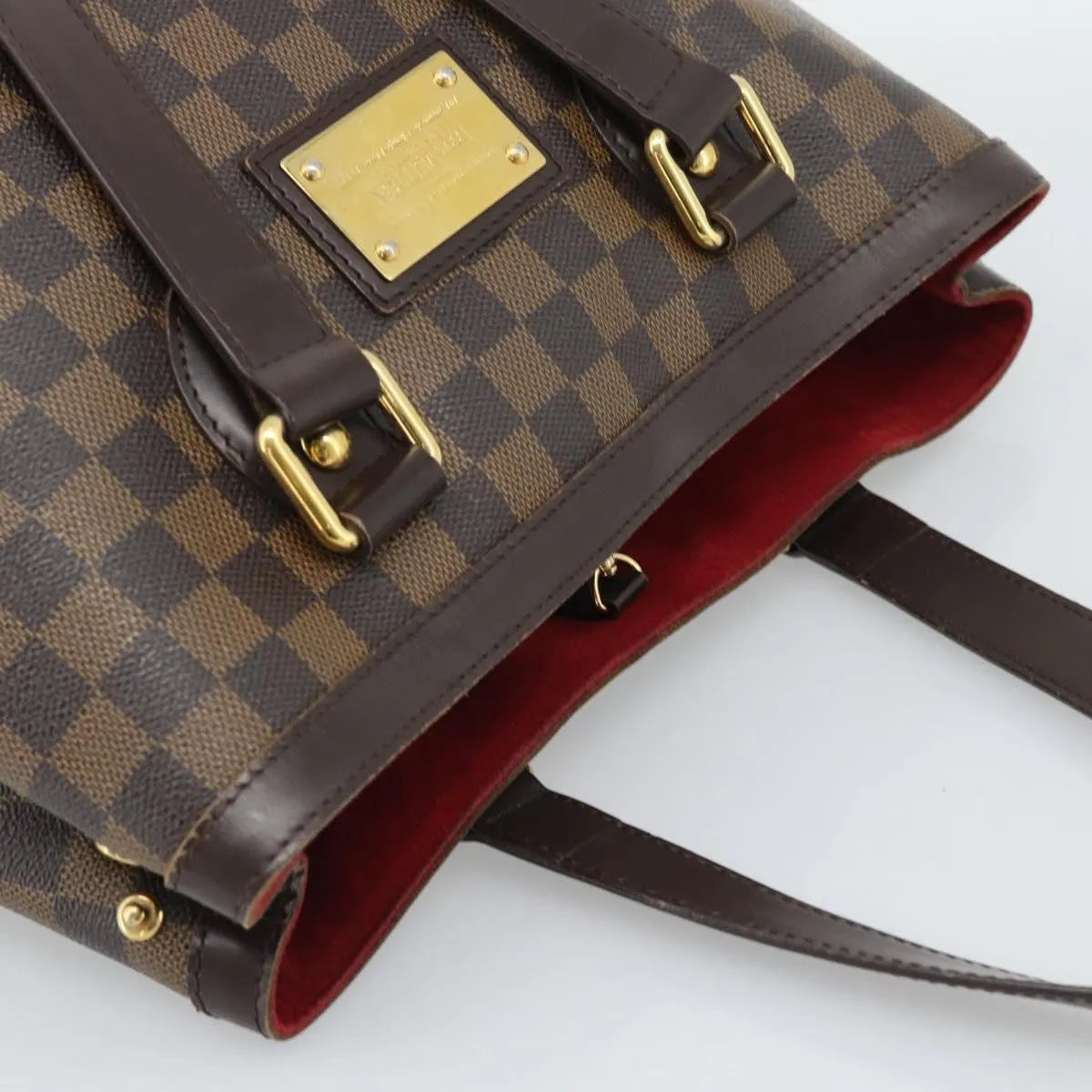 Louis Vuitton Hampstead Damier Brown Canvas Tote Bag Bag (Pre-Owned)