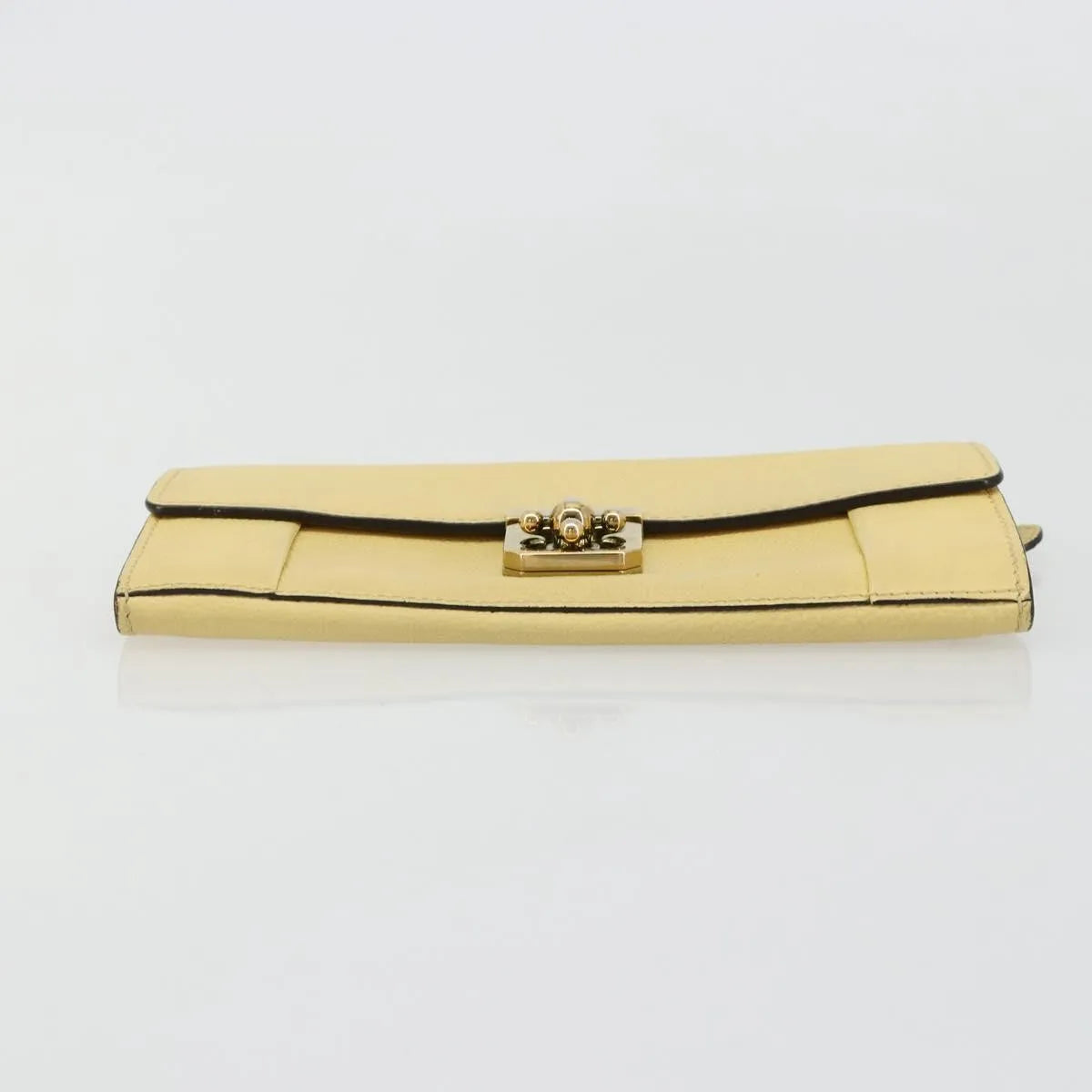 Chloe Marcie Continental Leather Yellow Leather Wallets Accessory (Pre-Owned)