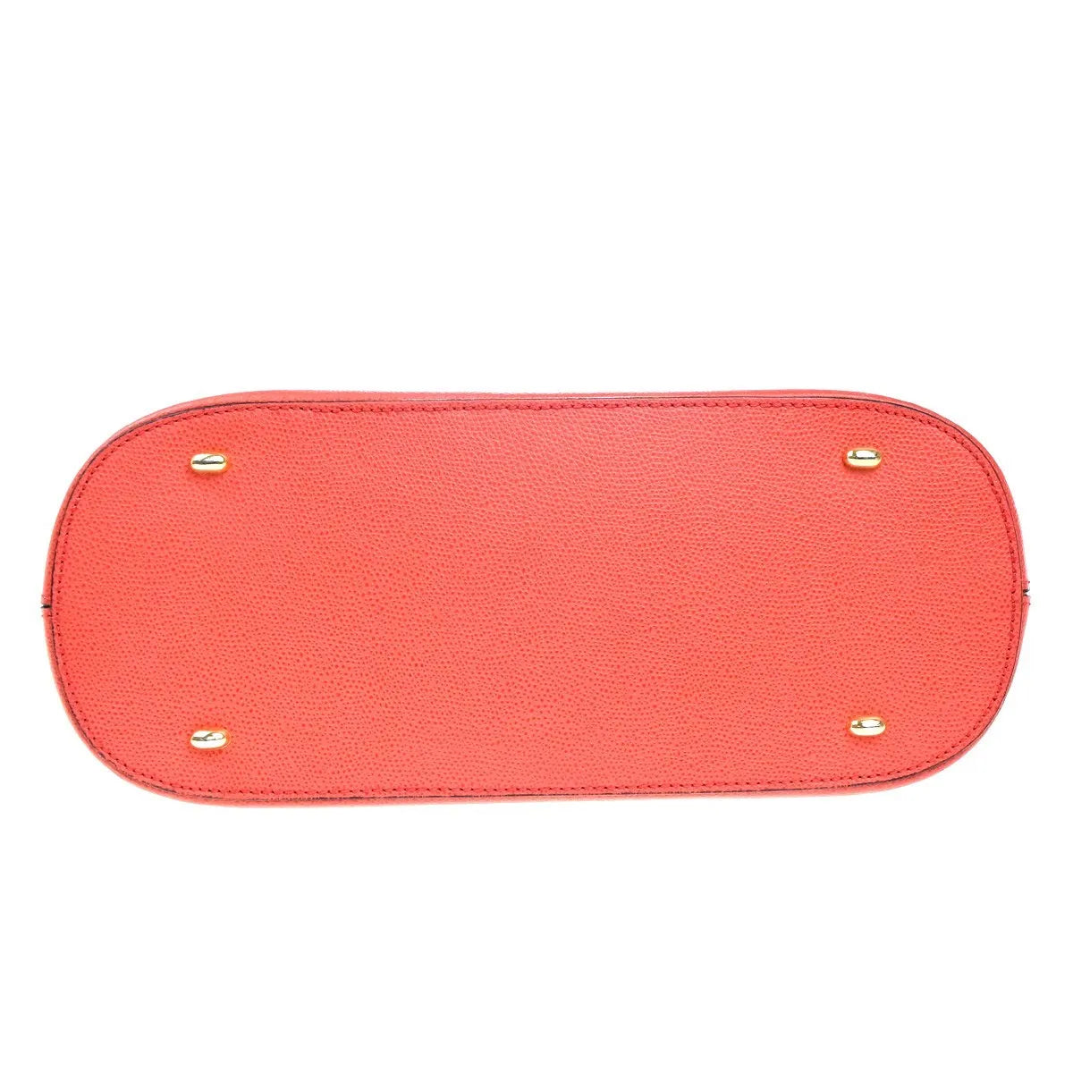 Celine Vintage Convertible Bowler Leather Red Leather Handbag (Pre-Owned)