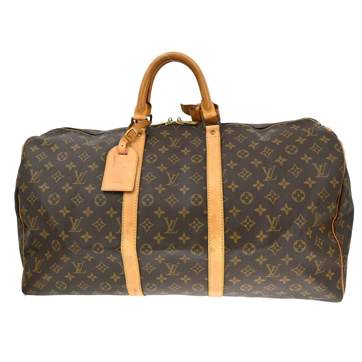 Louis Vuitton Keepall Bag Monogram Canvas Brown Canvas Travel Bag Bag (Pre-Owned)