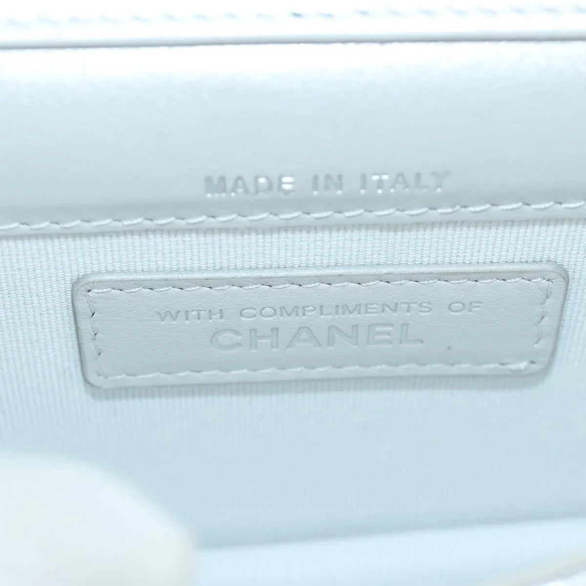 Chanel Cc Star Flap Chain Belt Quilted Lambskin Silver Leather Clutche & Pouche Bag (Pre-Owned)