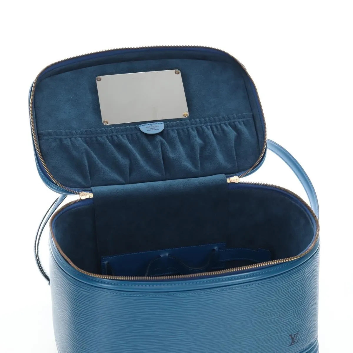 Louis Vuitton Nice Train Case Epi Leather Blue Leather Handbag (Pre-Owned)
