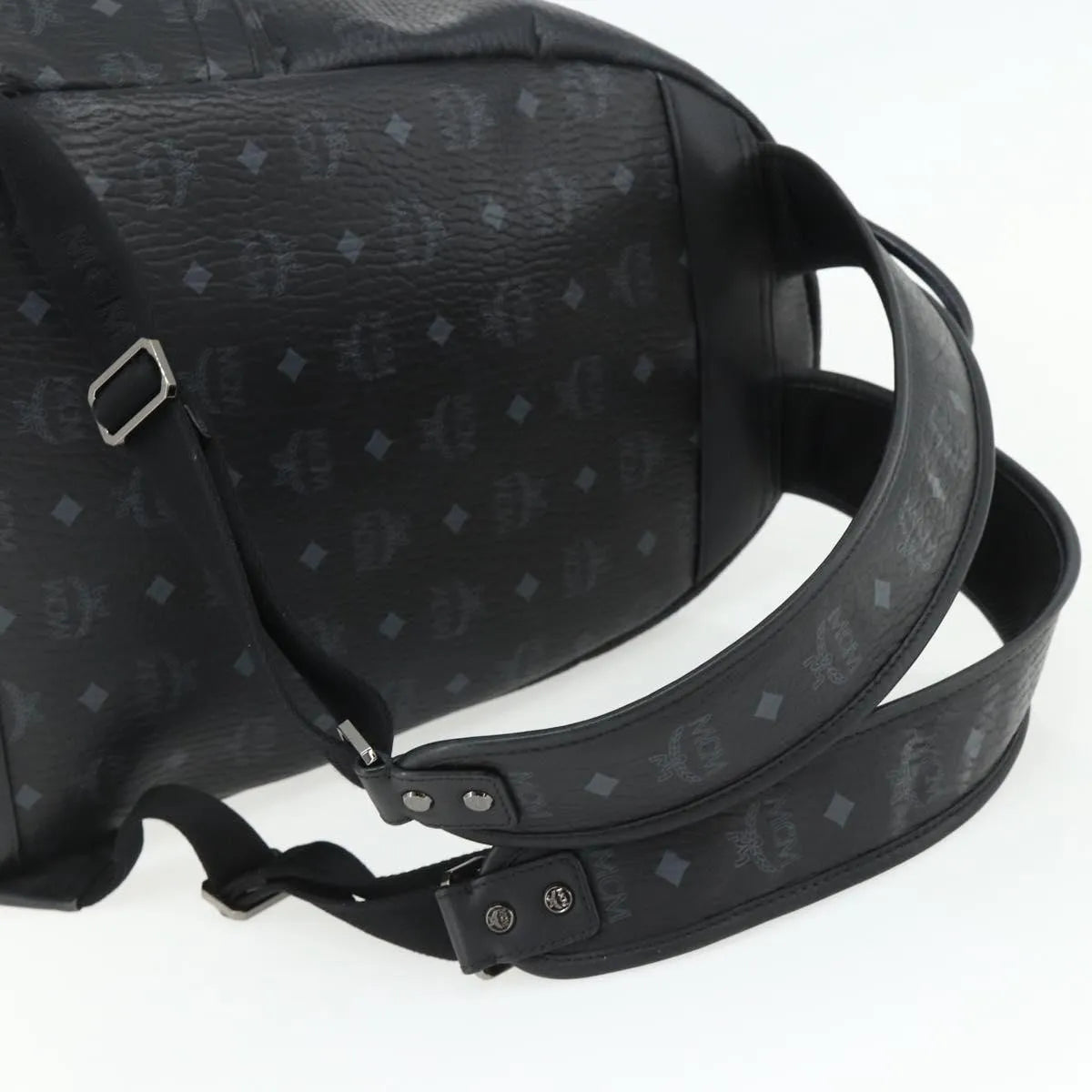 MCM Vintage Vicetos Leather Black Leather Backpack Bag (Pre-Owned)