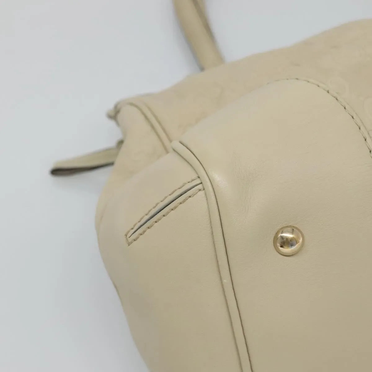 Gucci Mayfair Satchel Guccissima Leather Beige Leather Tote Bag Bag (Pre-Owned)