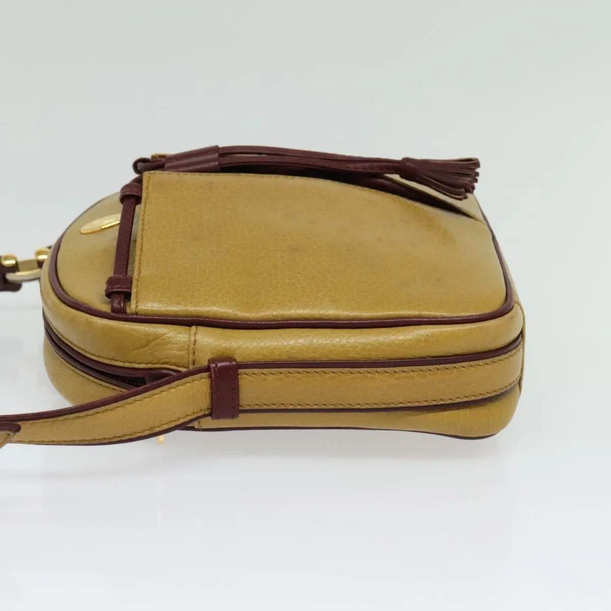 Cartier Tasseled Must De Cartier Leather Beige Leather Shoulder Bag Bag (Pre-Owned)