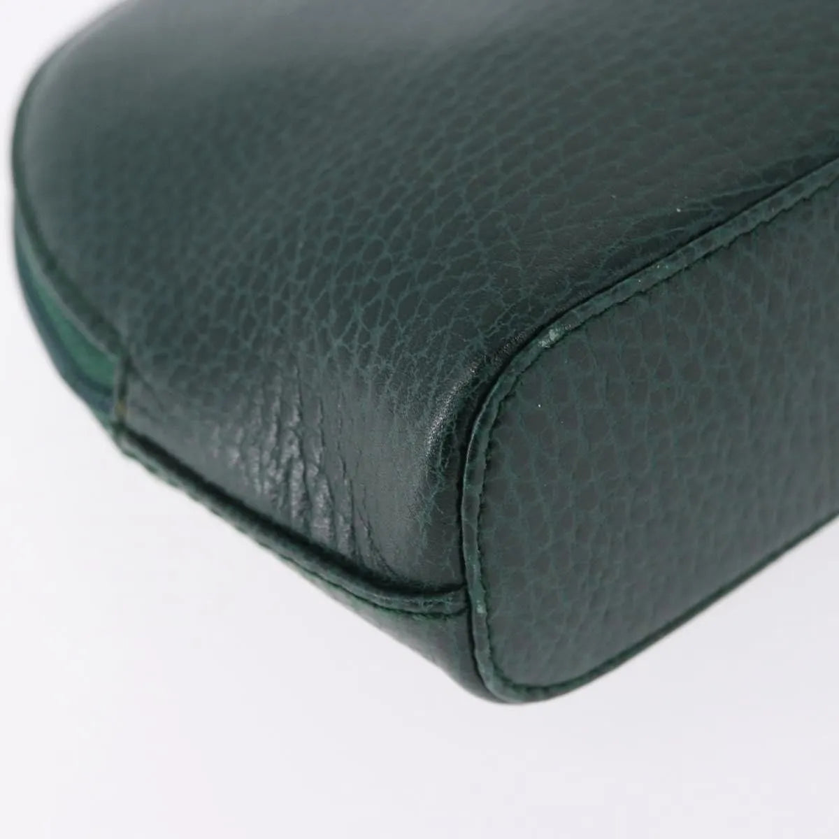 Cartier Marcello Clutch Leather Green Leather Clutche & Pouche Bag (Pre-Owned)