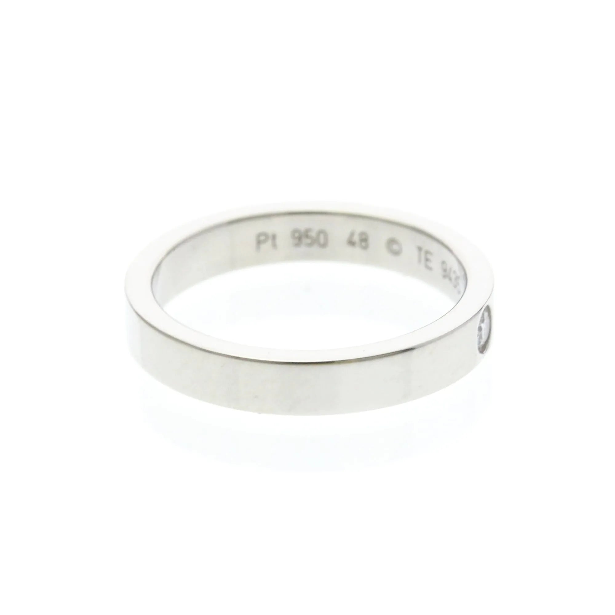Cartier C De Cartier Wedding Band Platinum With Diamond Silver Platinum Ring Jewelry (Pre-Owned)