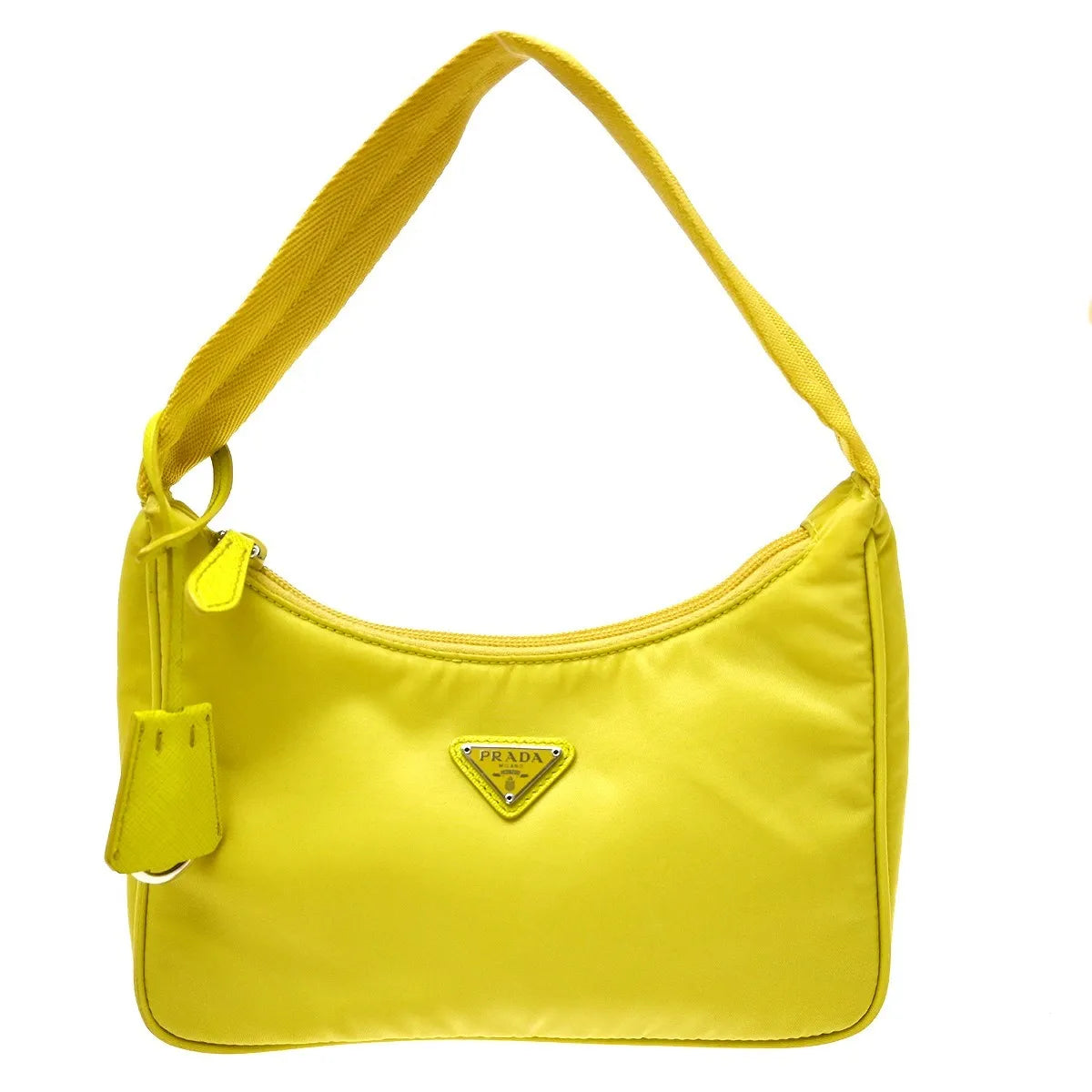 Prada Re-Edition 2000 Hobo Tessuto Yellow Nylon Handbag (Pre-Owned)