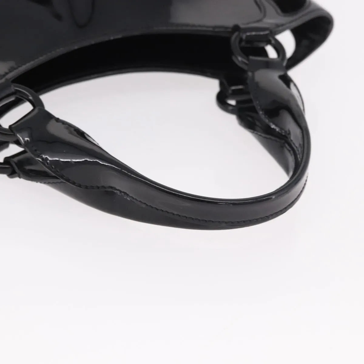 Cartier Marcello Patent Leather Black Patent_Leather Handbag (Pre-Owned)