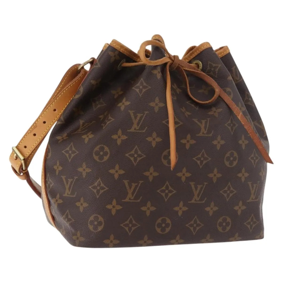 Louis Vuitton Petit Noe Monogram Canvas Brown Canvas Shoulder Bag Bag (Pre-Owned)