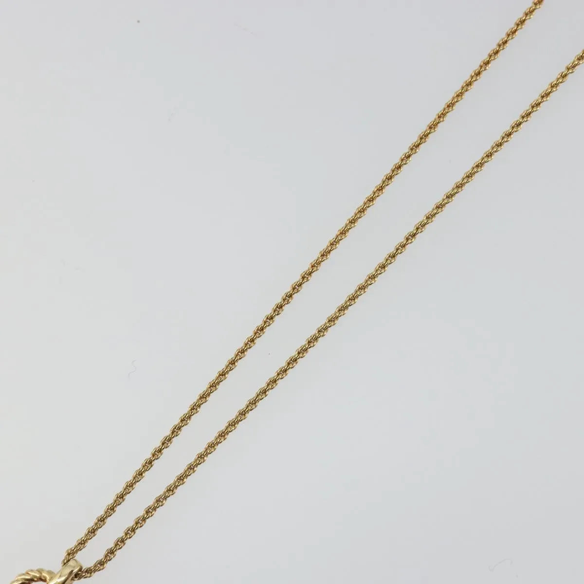 Christian Dior Cd Round Pendant Metal Gold Metal Necklace Jewelry (Pre-Owned)