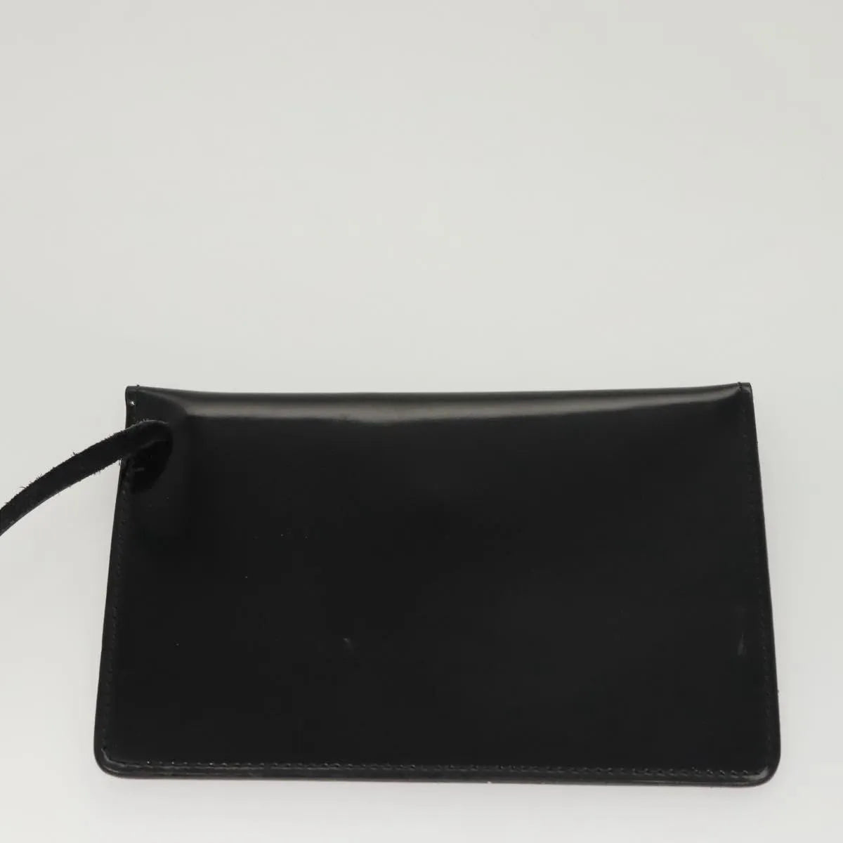 Salvatore Ferragamo Vintage Patent Leather Black Patent_Leather Handbag (Pre-Owned)