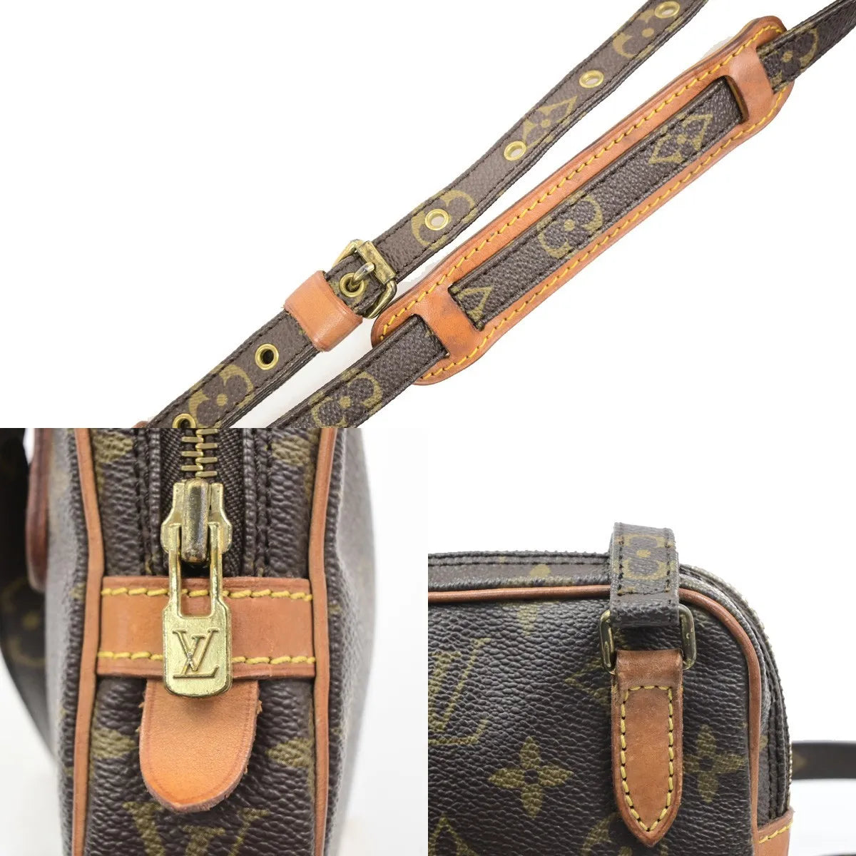 Louis Vuitton Pochette Marly Bandouliere Monogram Canvas Brown Canvas Shoulder Bag Bag (Pre-Owned)