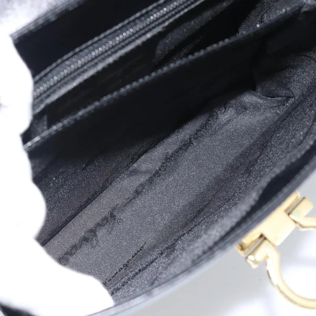 Salvatore Ferragamo Convertible Top Handle Leather Black Leather Handbag (Pre-Owned)