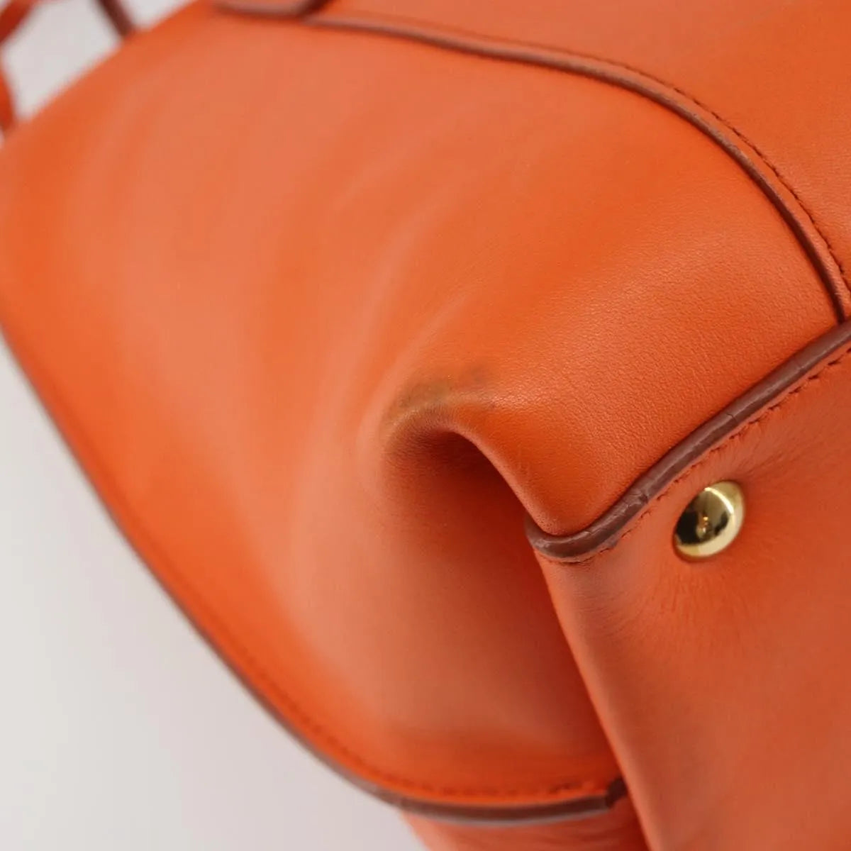 Salvatore Ferragamo Sookie Satchel Leather Orange Leather Handbag (Pre-Owned)