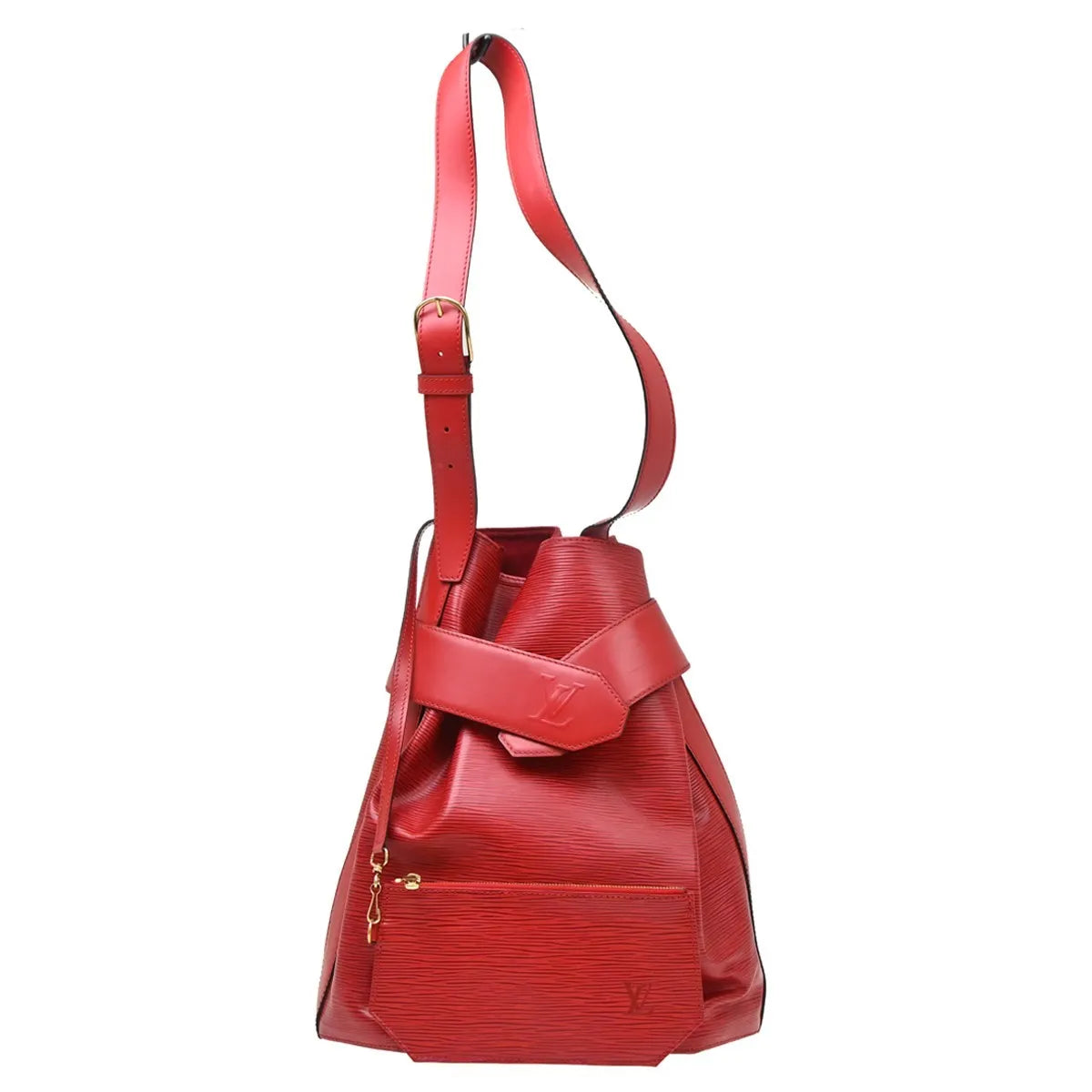 Louis Vuitton Vintage Sac D'epaule Epi Leather Red Leather Shoulder Bag Bag (Pre-Owned)
